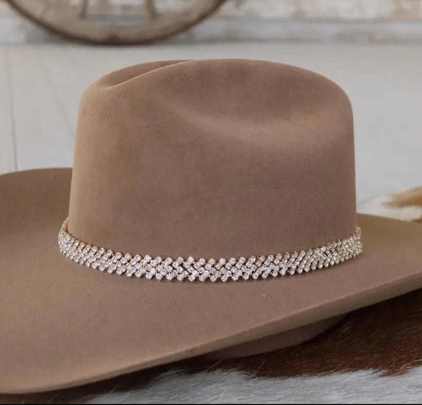 Rhinestone Gold, Bling Hat Band