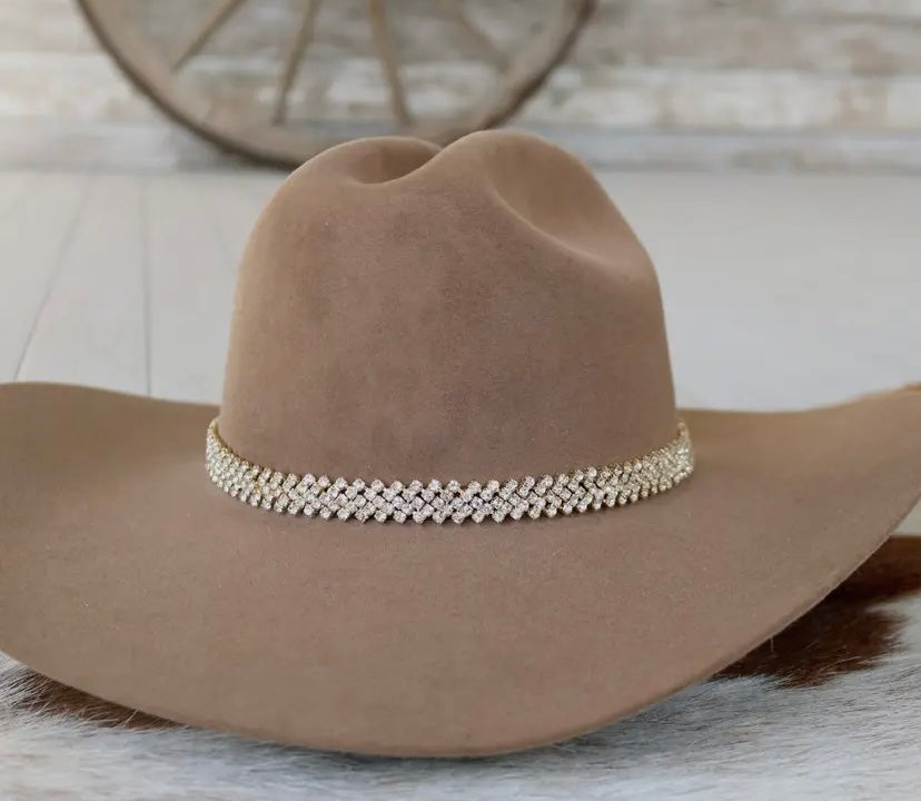 Rhinestone Gold, Bling Hat Band